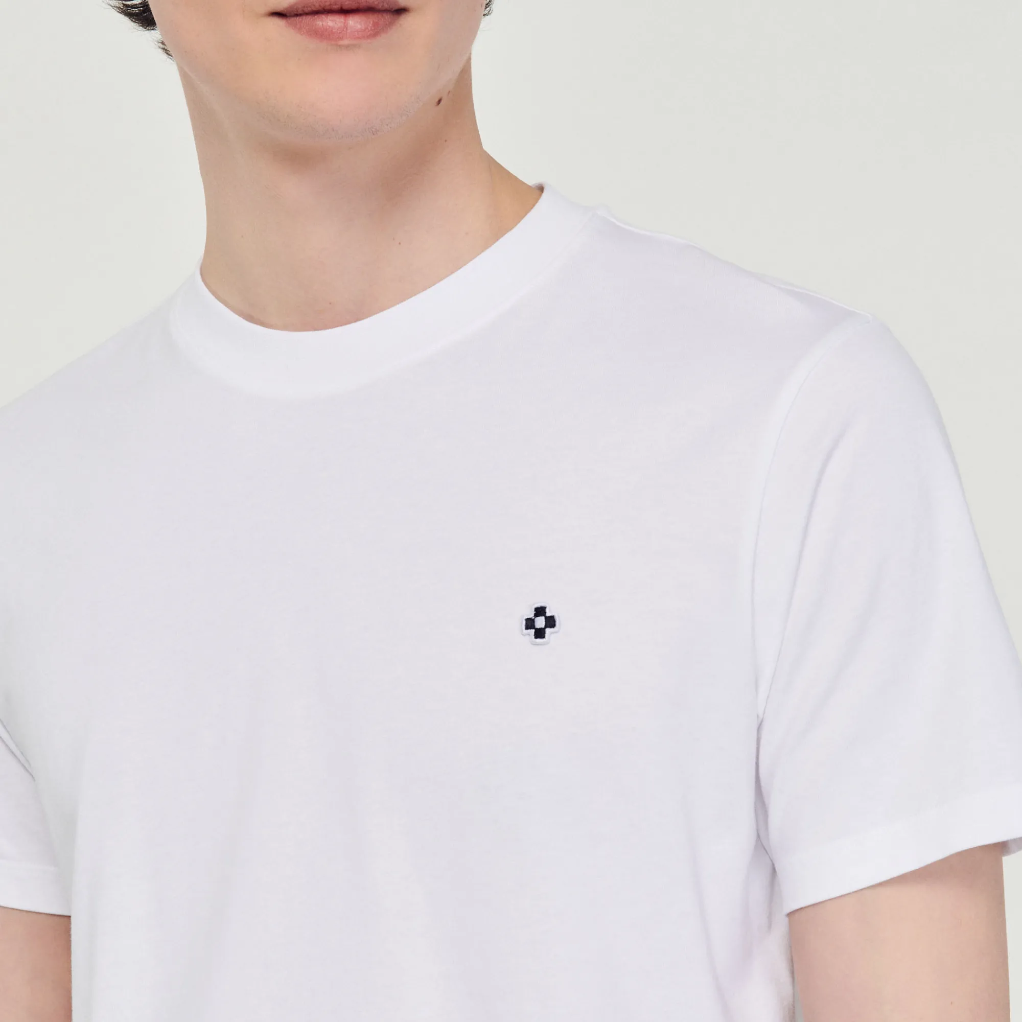 T-Shirt Con Applicazione Square Cross>Sandro Paris Store