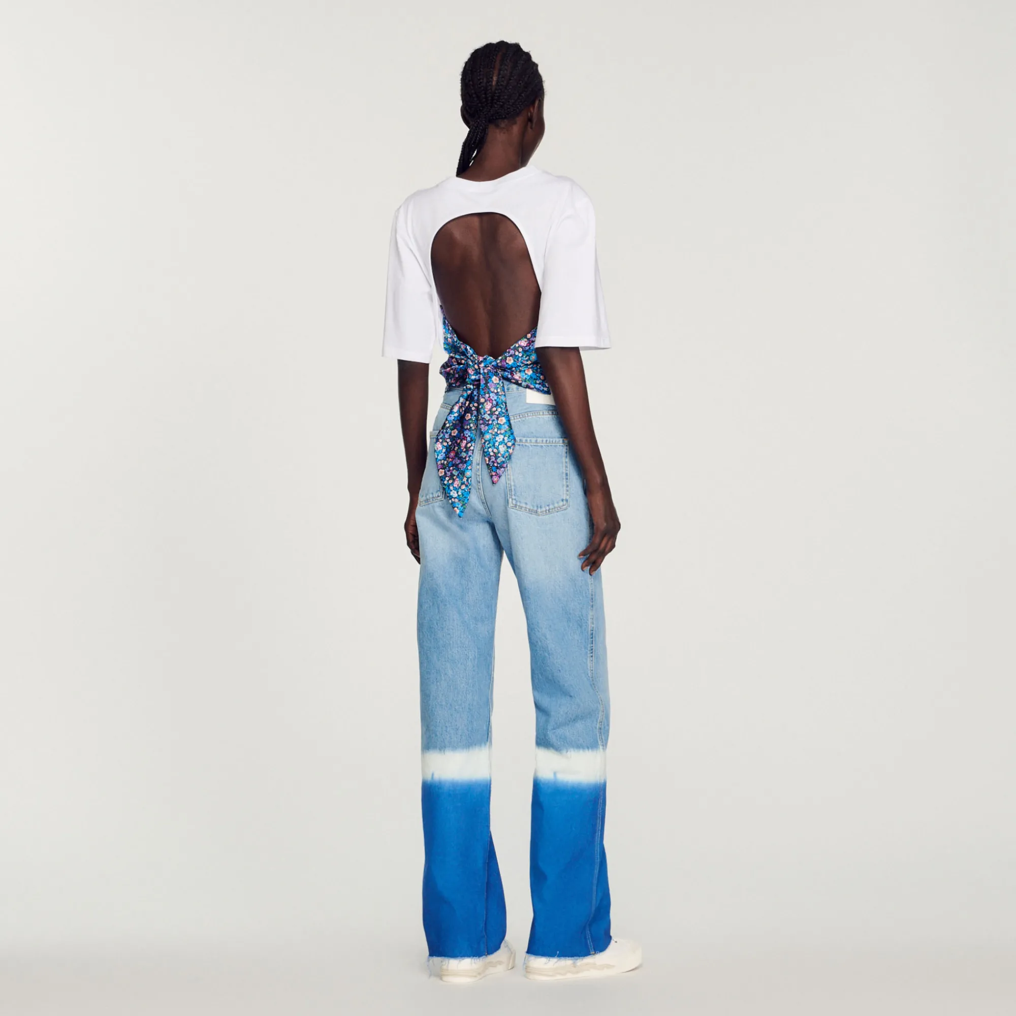 T-Shirt Con Foulard Aperta Sul Retro>Sandro Paris New