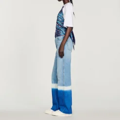 T-Shirt Con Foulard Aperta Sul Retro><noscript><img width=
