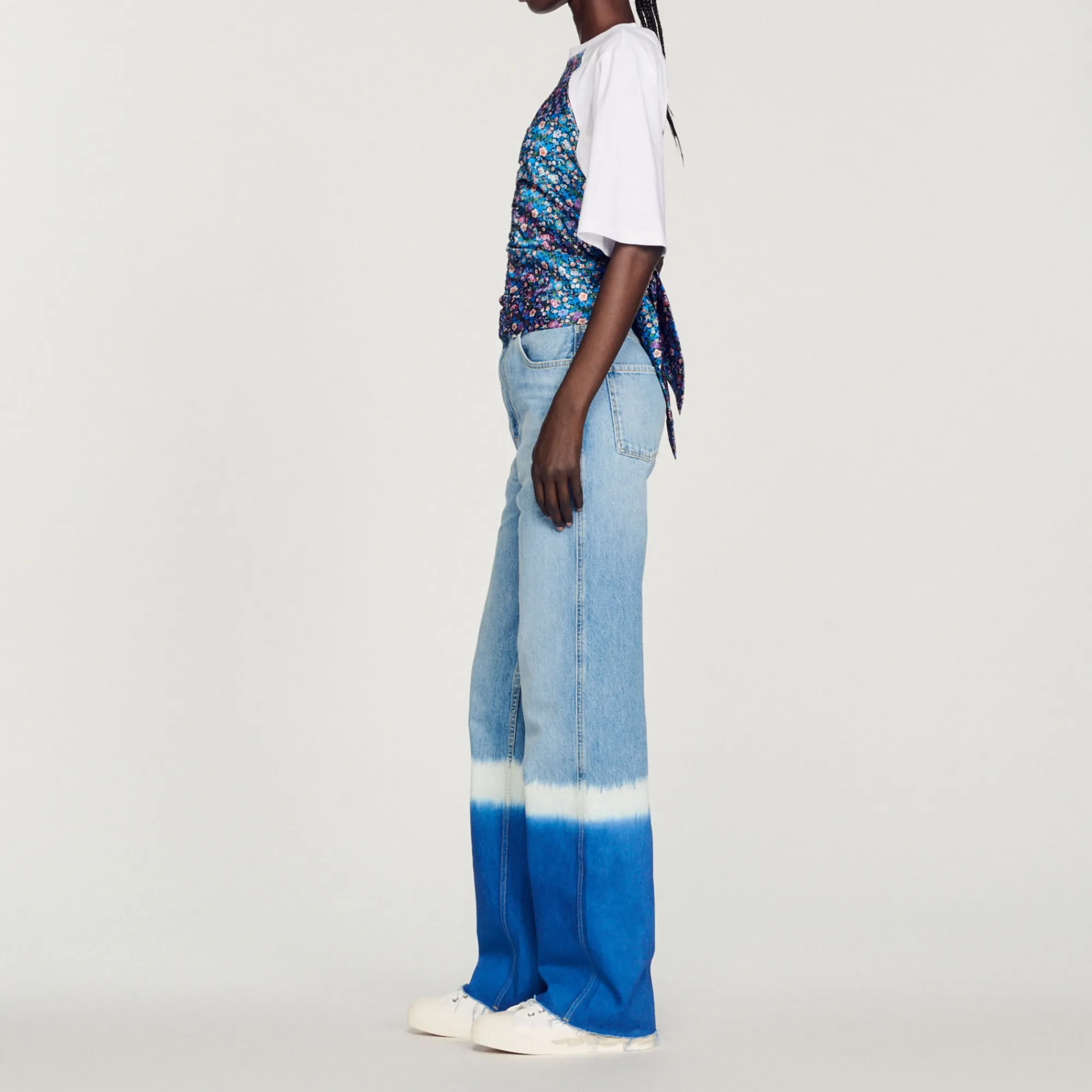 T-Shirt Con Foulard Aperta Sul Retro>Sandro Paris New