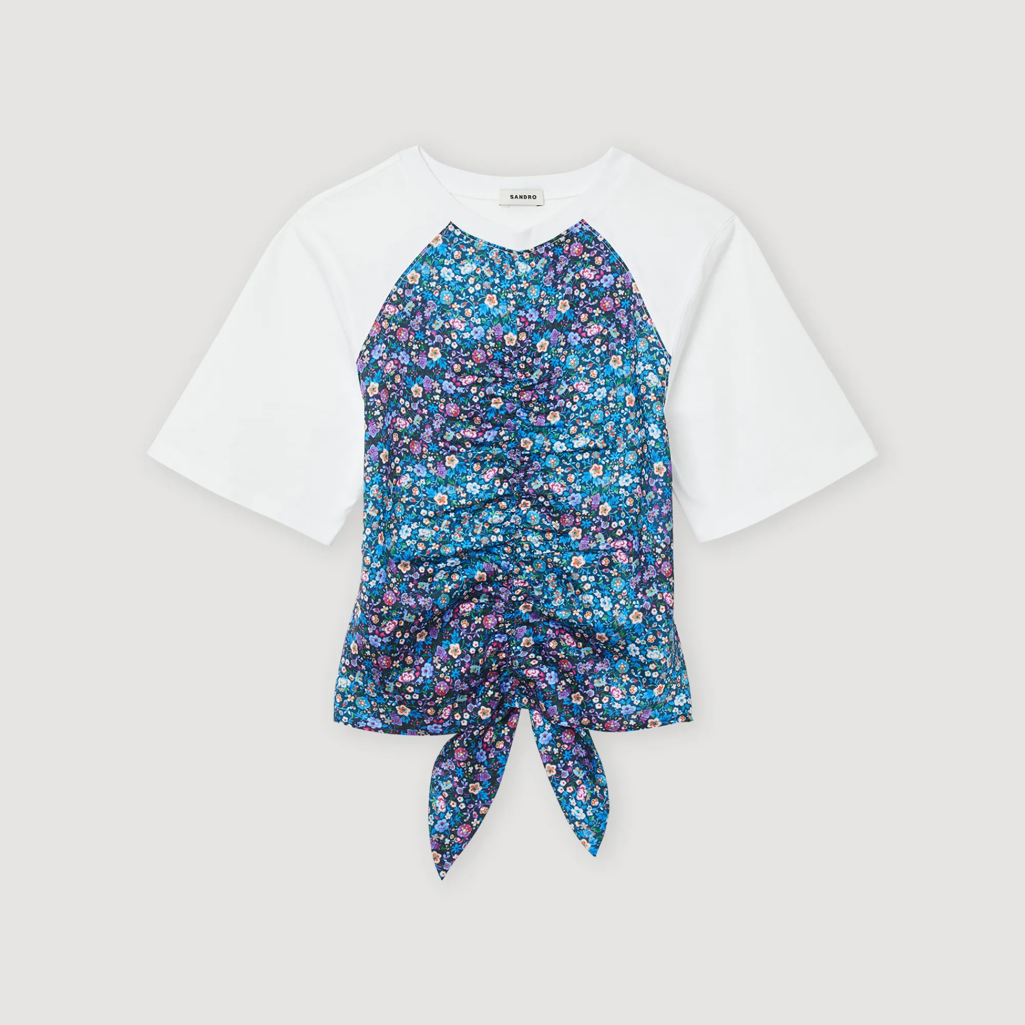 T-Shirt Con Foulard Aperta Sul Retro>Sandro Paris New