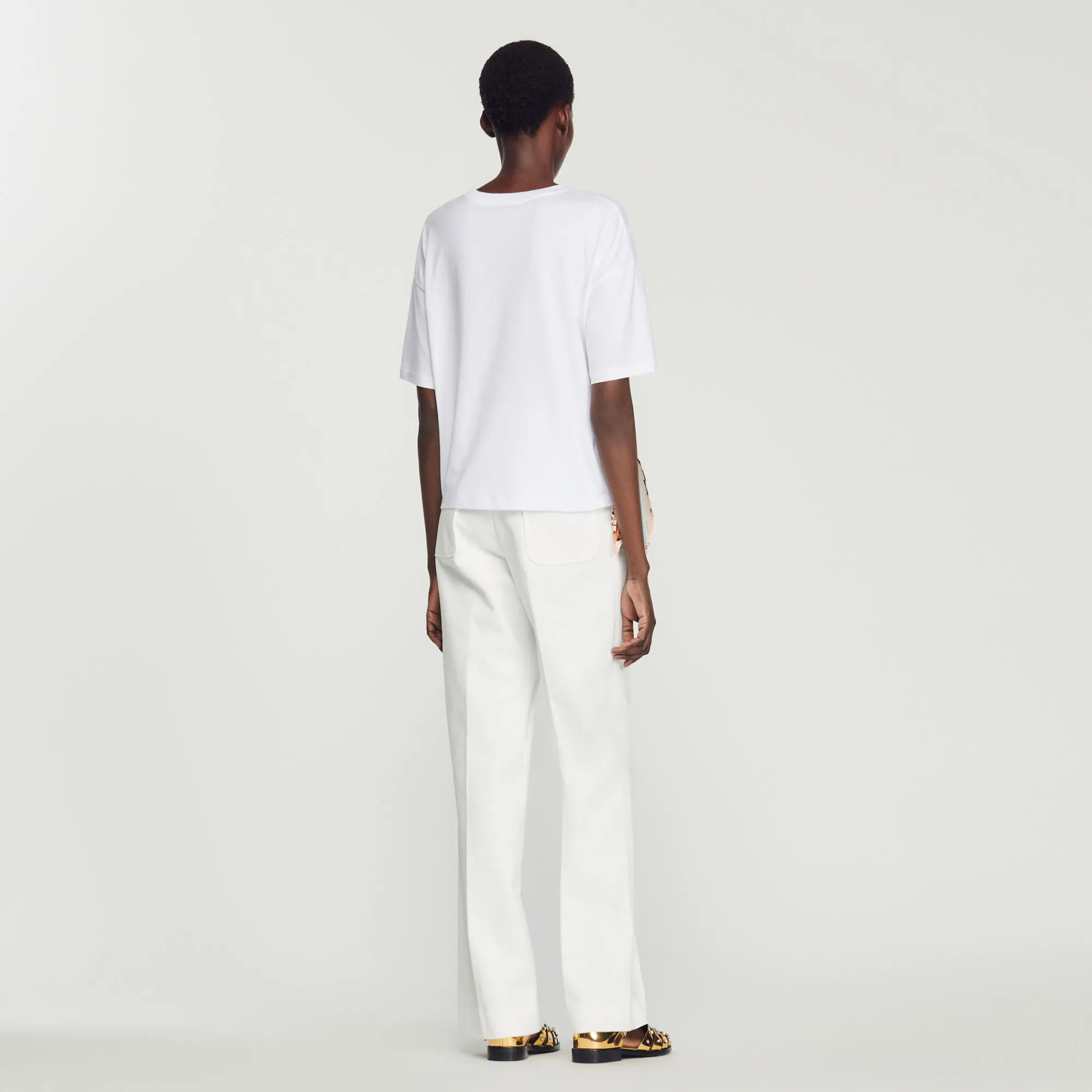 T-Shirt Con Foulard>Sandro Paris Discount
