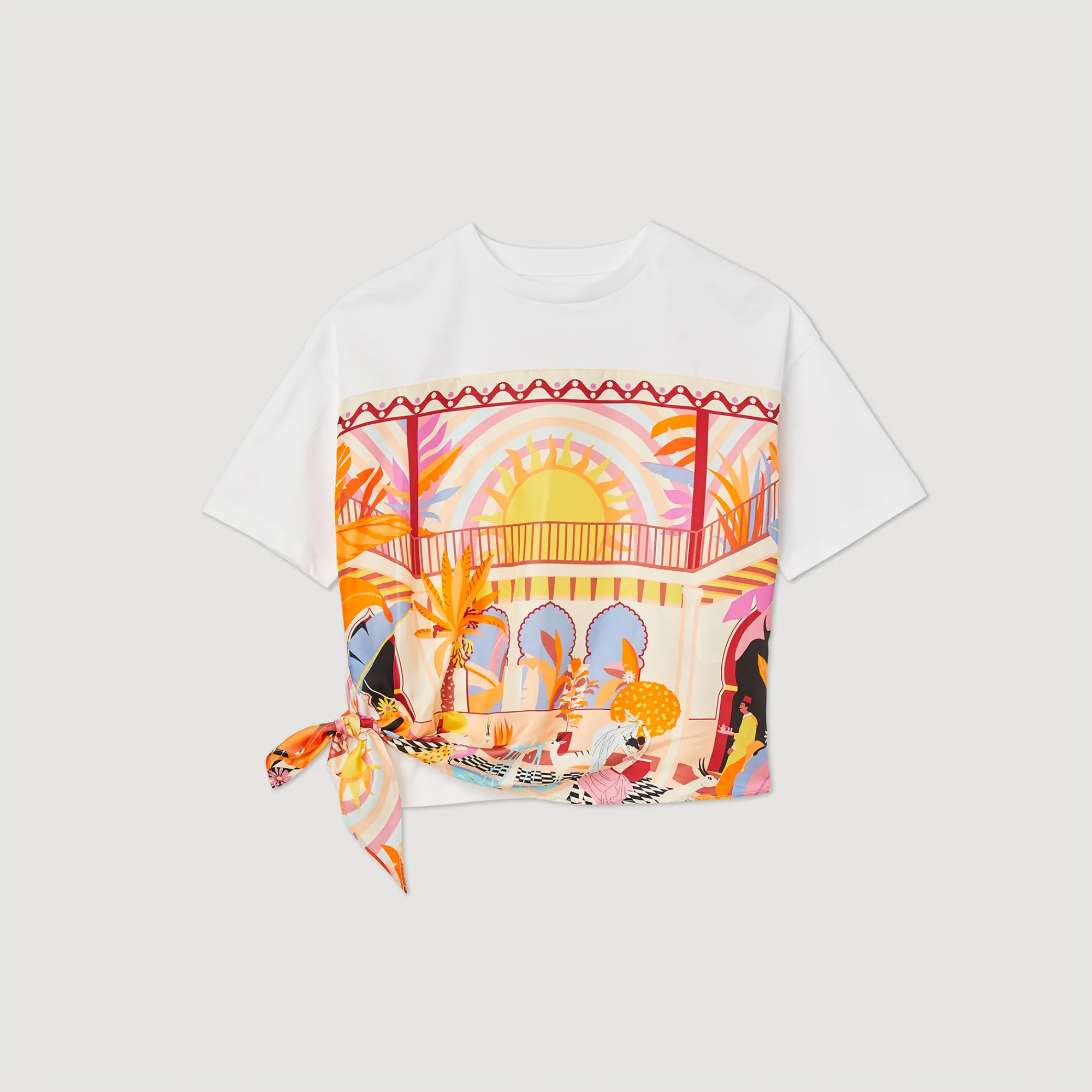 T-Shirt Con Foulard>Sandro Paris Discount