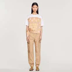 T-Shirt Con Foulard>Sandro Paris Sale
