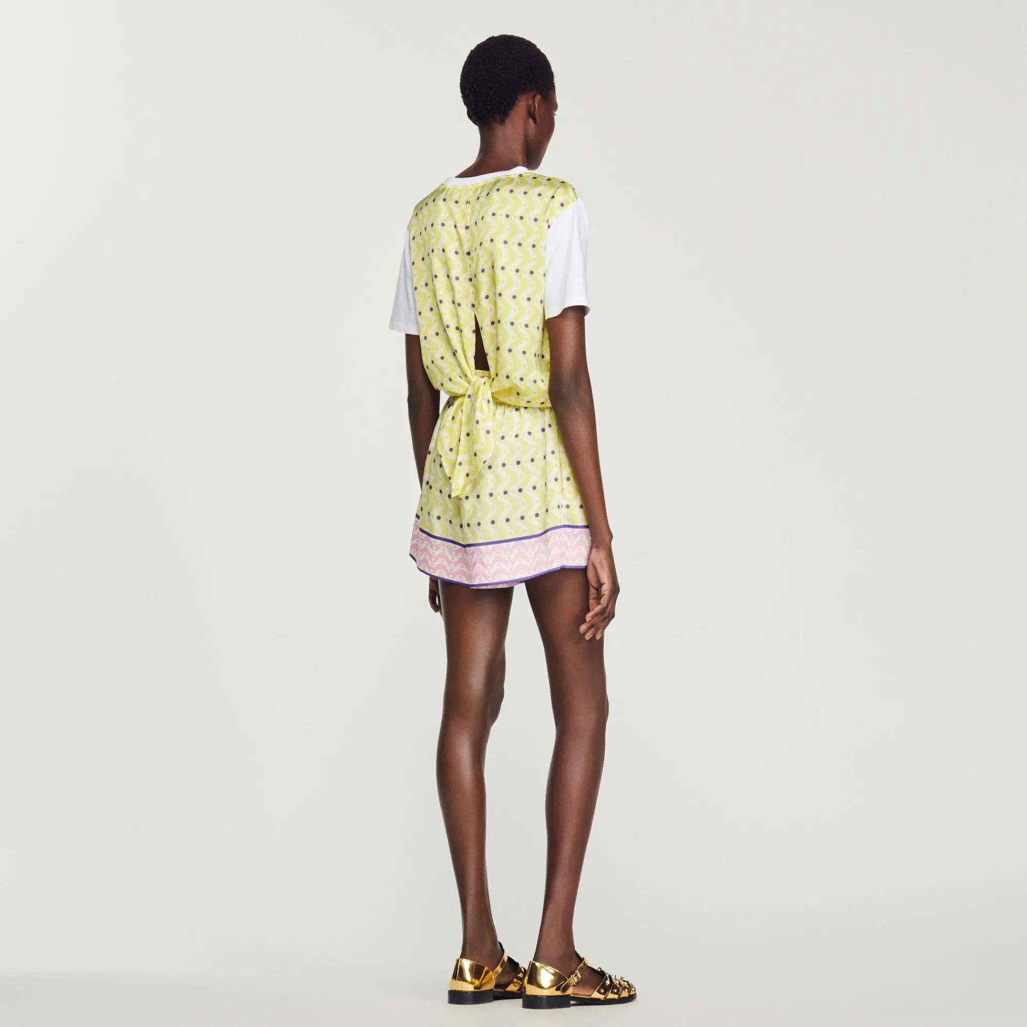 T-Shirt Con Stampa Stelle>Sandro Paris Shop