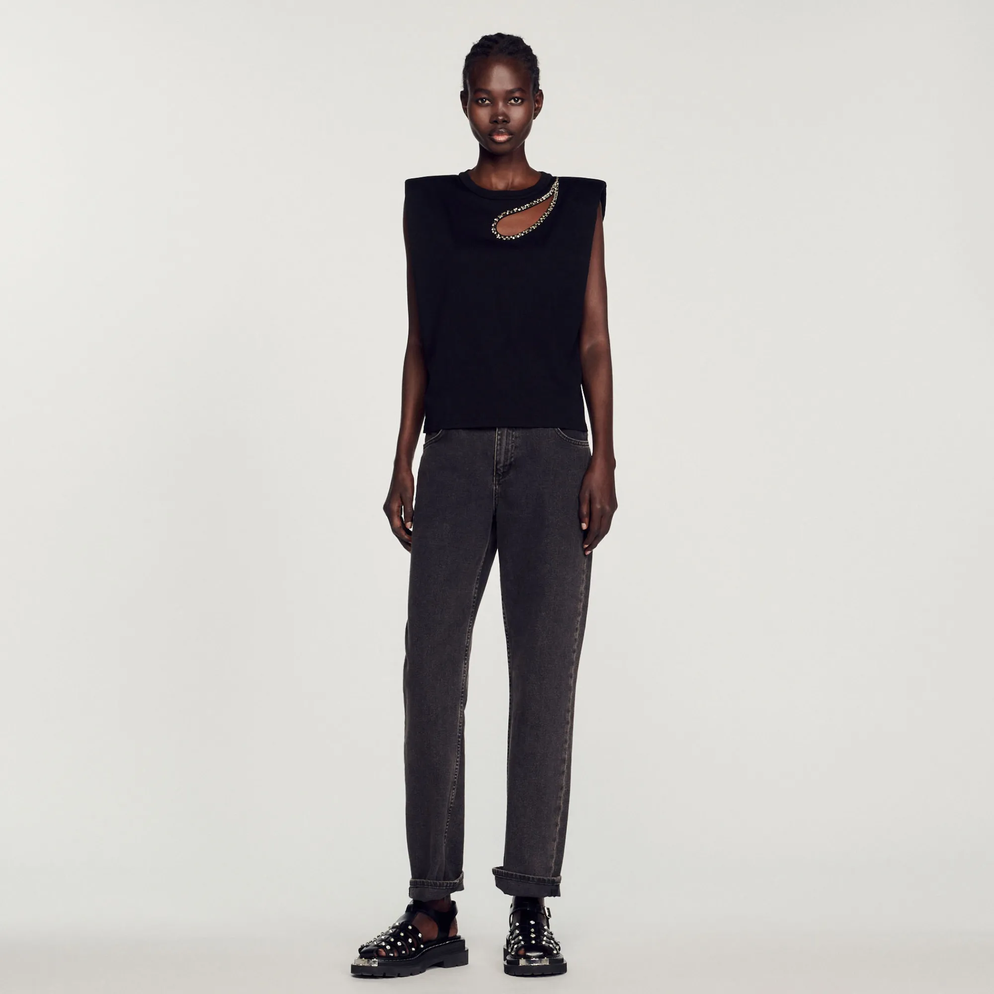 T-Shirt Gon Goccia A Strass>Sandro Paris Cheap