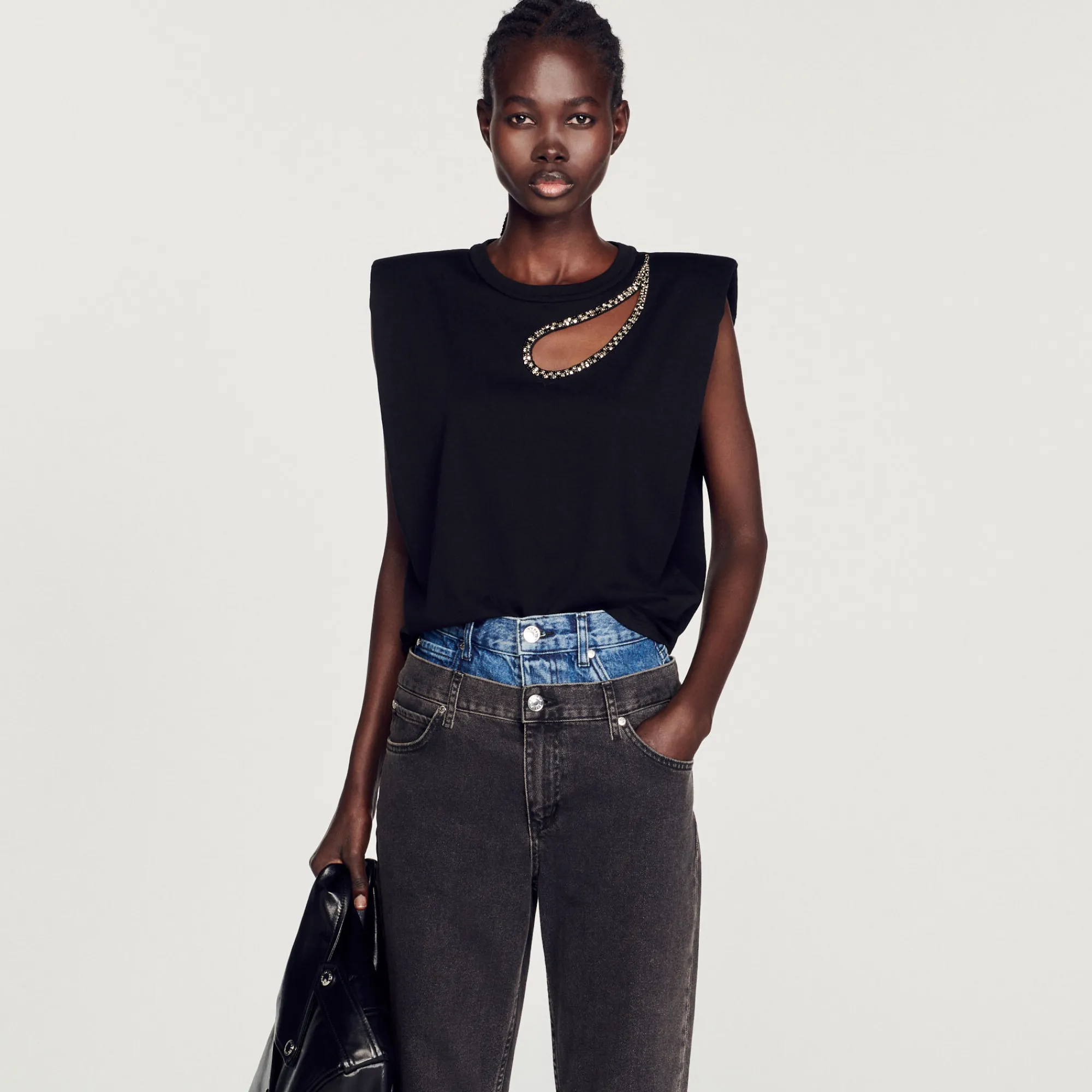 T-Shirt Gon Goccia A Strass>Sandro Paris Cheap