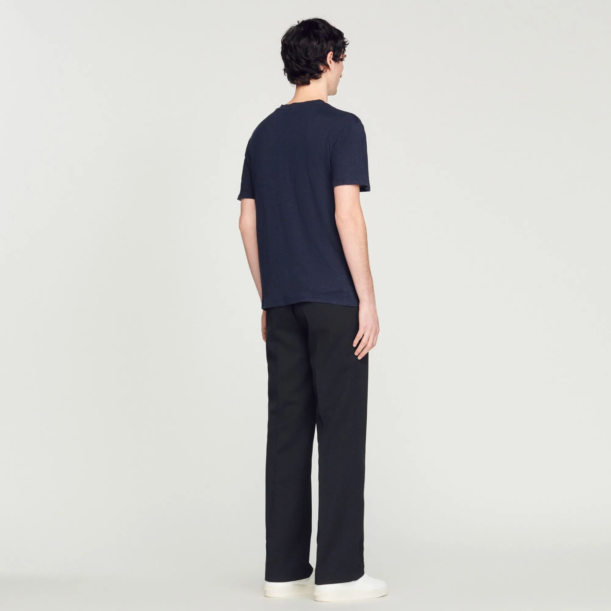 T-Shirt In Lino Certificato>Sandro Paris Fashion