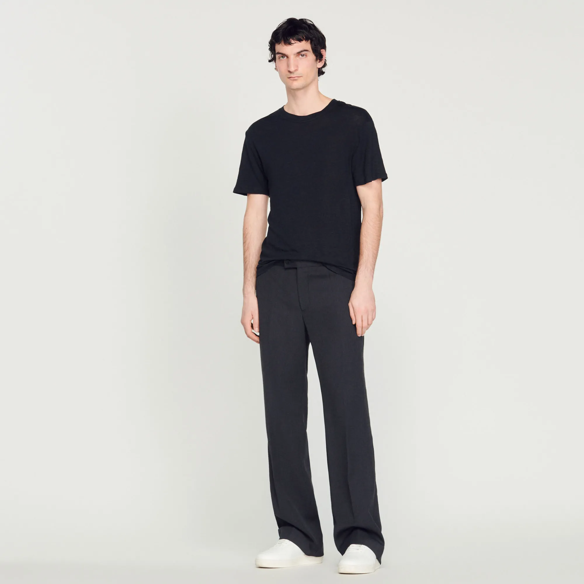 T-Shirt In Lino Certificato>Sandro Paris Store