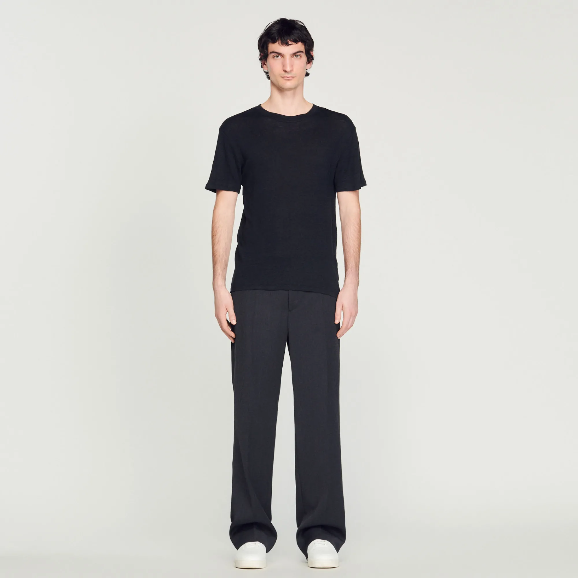 T-Shirt In Lino Certificato>Sandro Paris Store