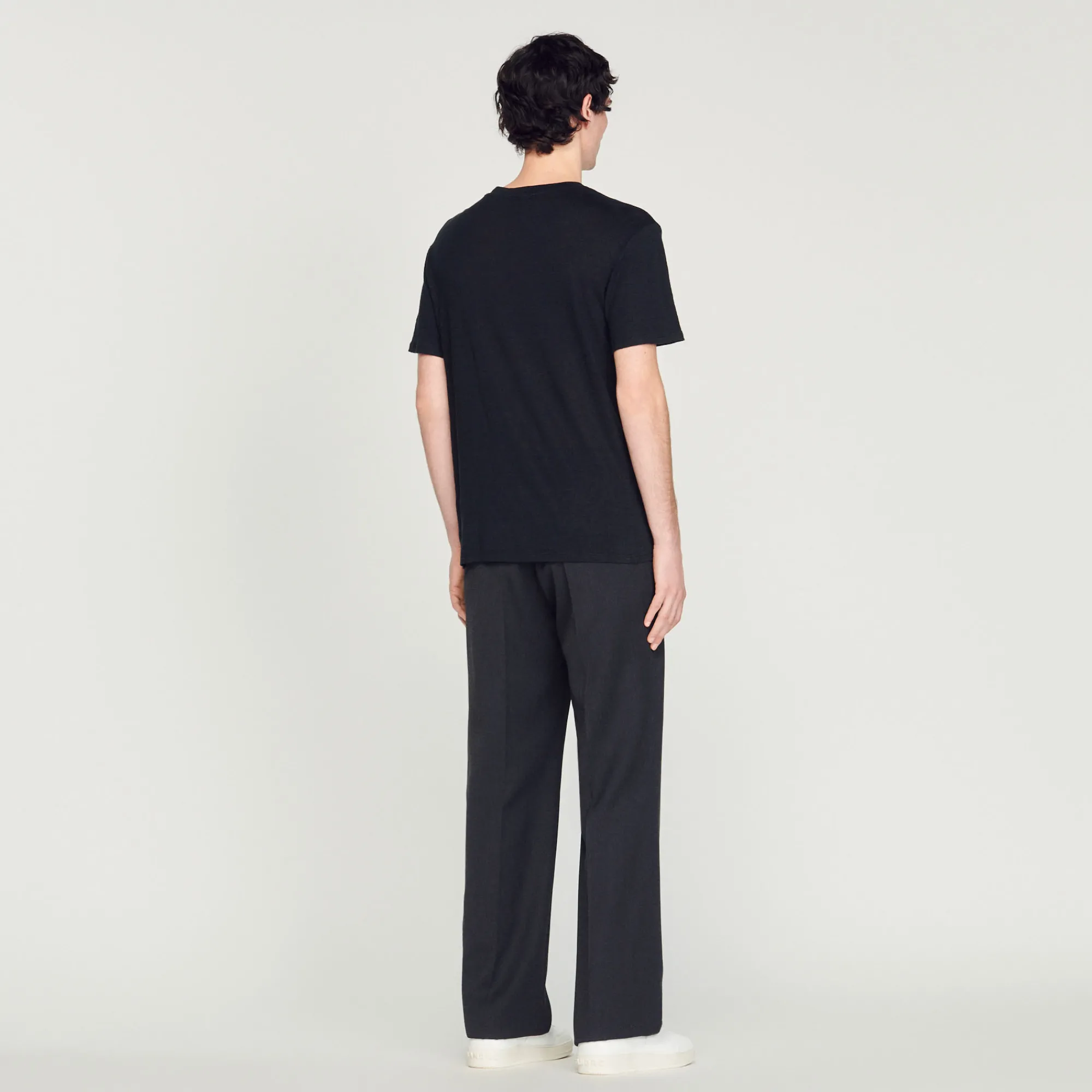 T-Shirt In Lino Certificato>Sandro Paris Store