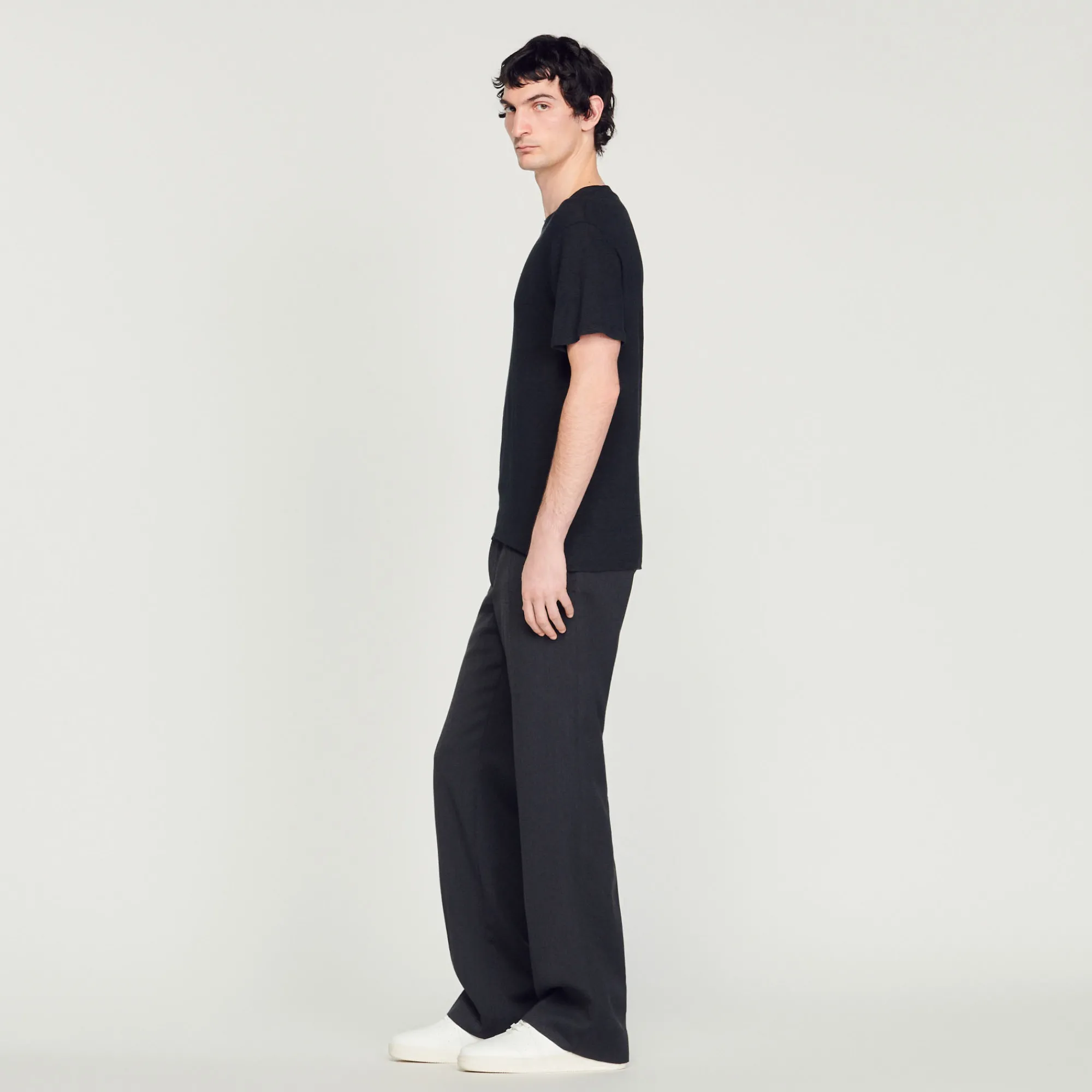 T-Shirt In Lino Certificato>Sandro Paris Store