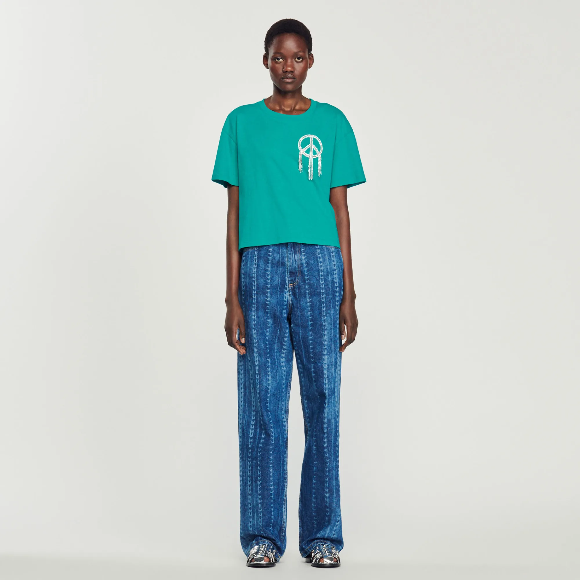 T-Shirt Peace And Love>Sandro Paris Hot