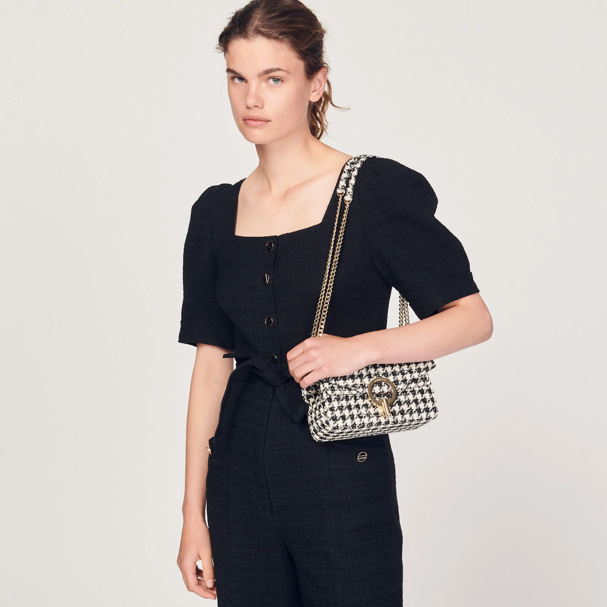 Tuta Pantalone In Tweed>Sandro Paris Fashion